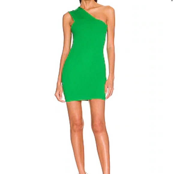 Superdown Revolve Rockie One Shoulder Dress in Green - size Medium - Picture 1 of 9